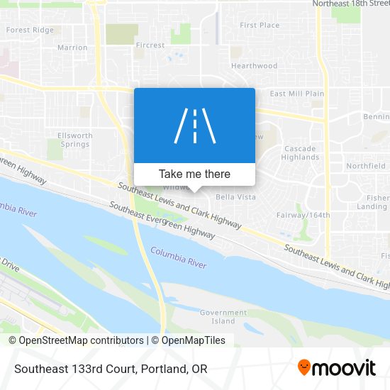 Southeast 133rd Court map