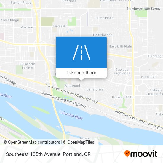 Mapa de Southeast 135th Avenue