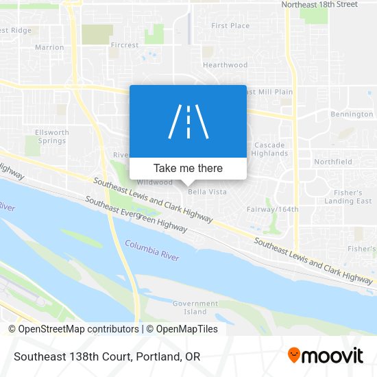 Southeast 138th Court map