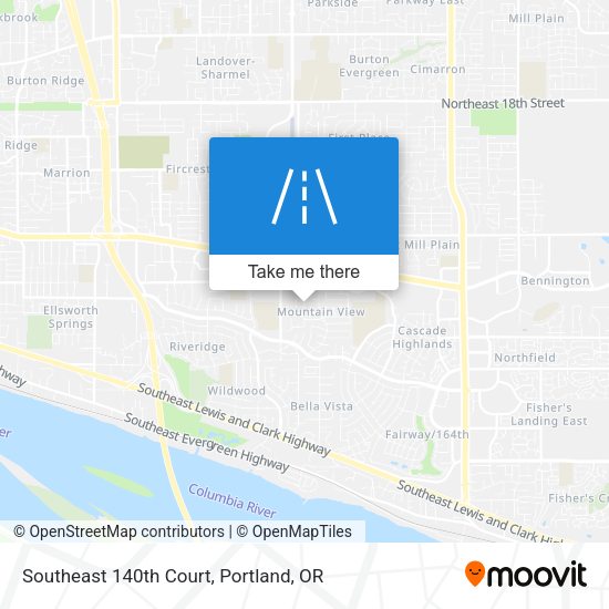 Southeast 140th Court map