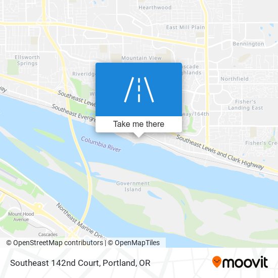 Southeast 142nd Court map