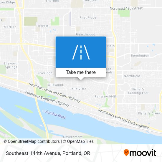 Mapa de Southeast 144th Avenue