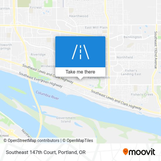 Southeast 147th Court map