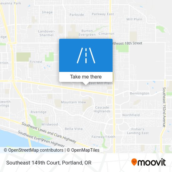 Mapa de Southeast 149th Court