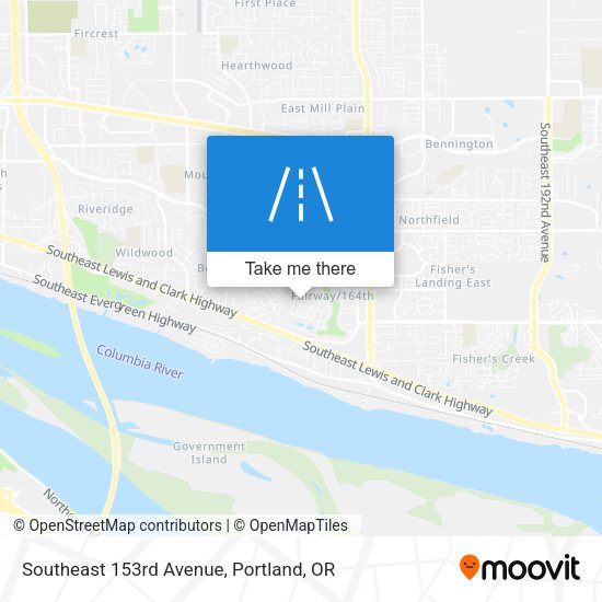 Southeast 153rd Avenue map