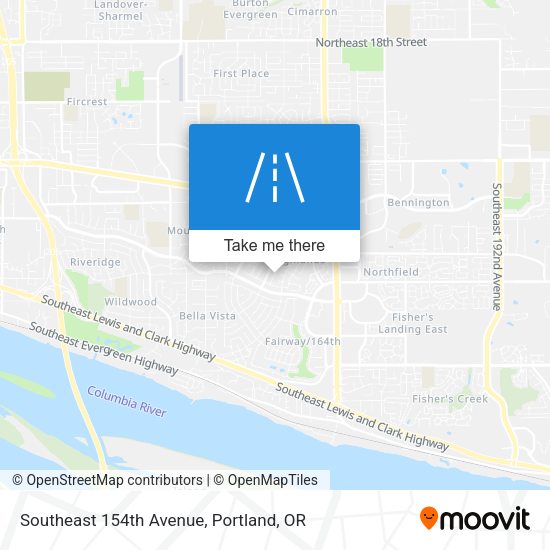 Southeast 154th Avenue map