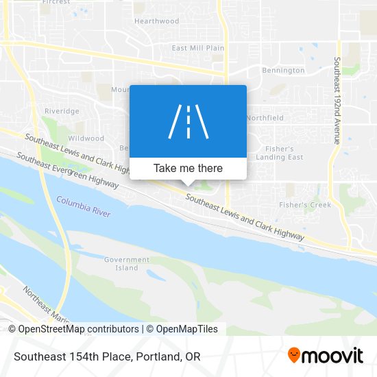 Southeast 154th Place map