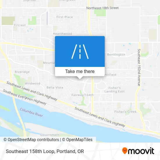 Southeast 158th Loop map