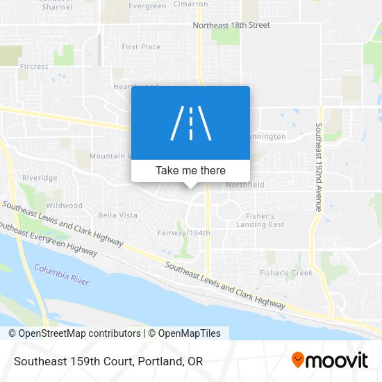 Southeast 159th Court map