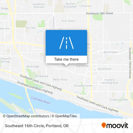 Southeast 16th Circle map