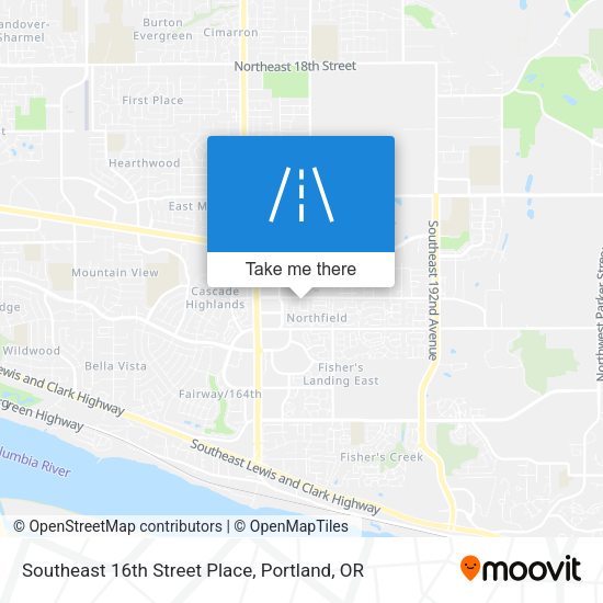 Mapa de Southeast 16th Street Place