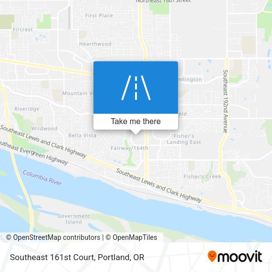 Southeast 161st Court map