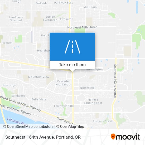 Mapa de Southeast 164th Avenue