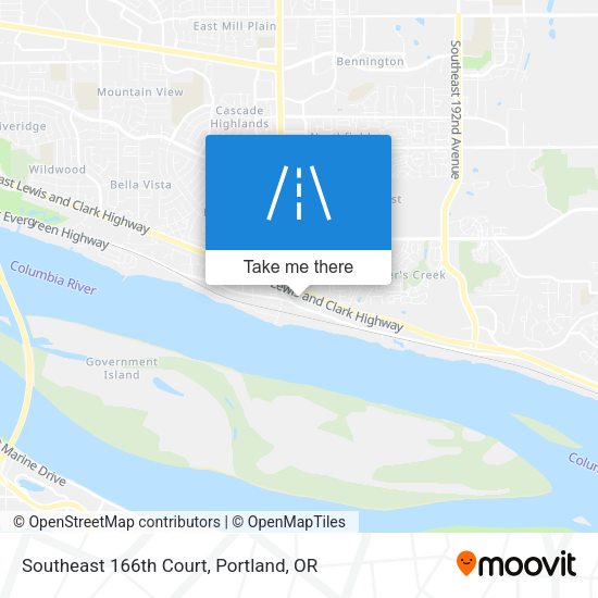 Southeast 166th Court map