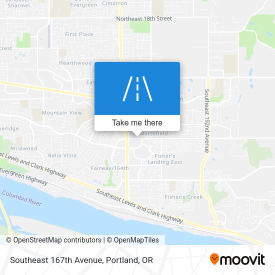 Southeast 167th Avenue map