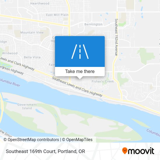 Southeast 169th Court map