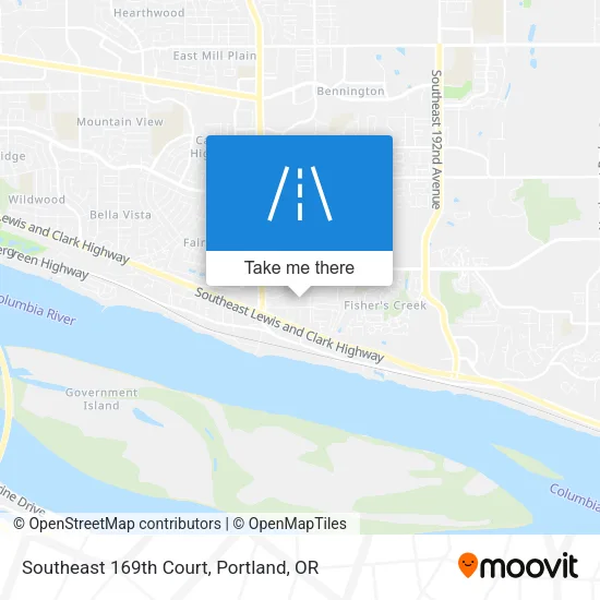 Southeast 169th Court map