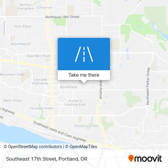 Southeast 17th Street map