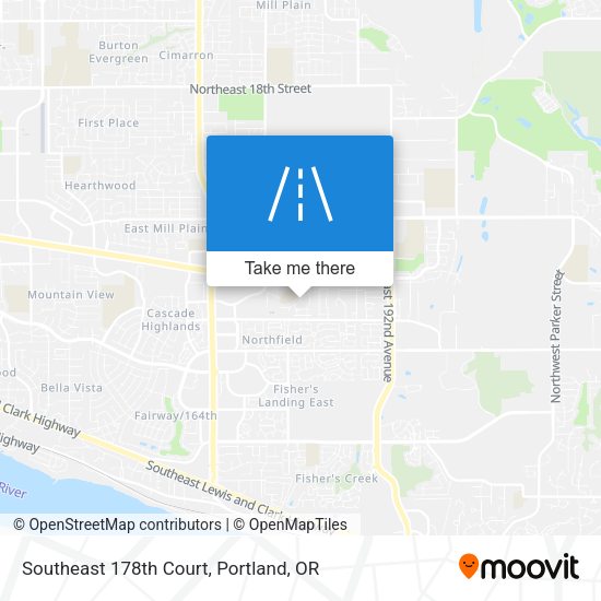 Southeast 178th Court map