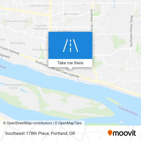 Southeast 178th Place map