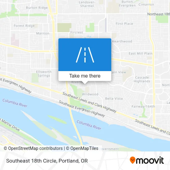 Southeast 18th Circle map