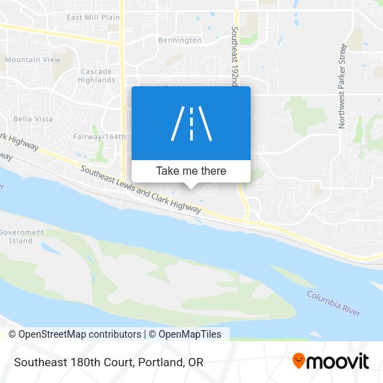 Mapa de Southeast 180th Court