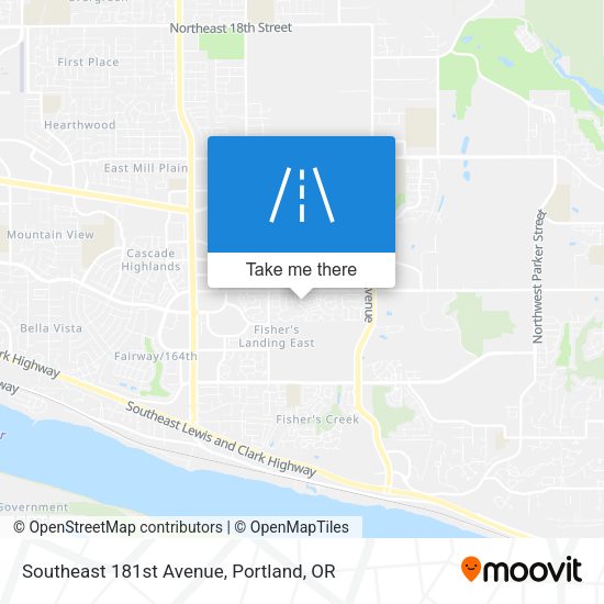 Mapa de Southeast 181st Avenue