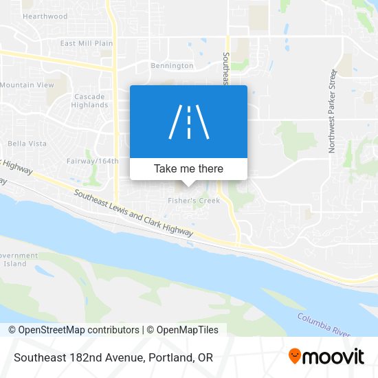 Mapa de Southeast 182nd Avenue