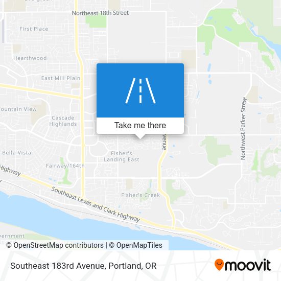 Southeast 183rd Avenue map