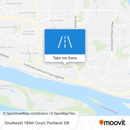 Southeast 184th Court map