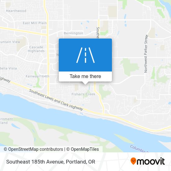 Mapa de Southeast 185th Avenue