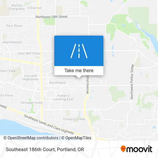 Southeast 186th Court map