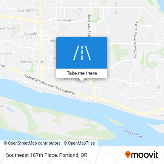 Southeast 187th Place map