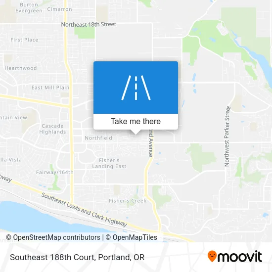 Southeast 188th Court map