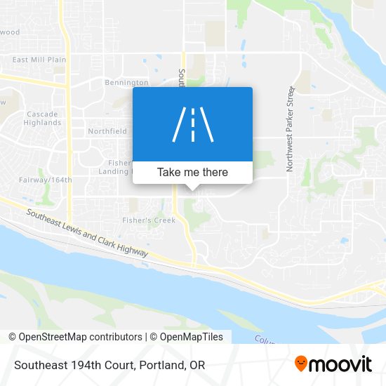 Southeast 194th Court map