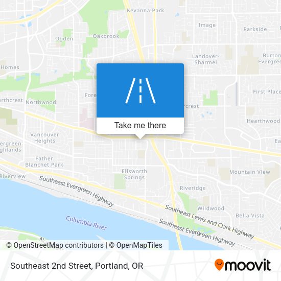 Southeast 2nd Street map