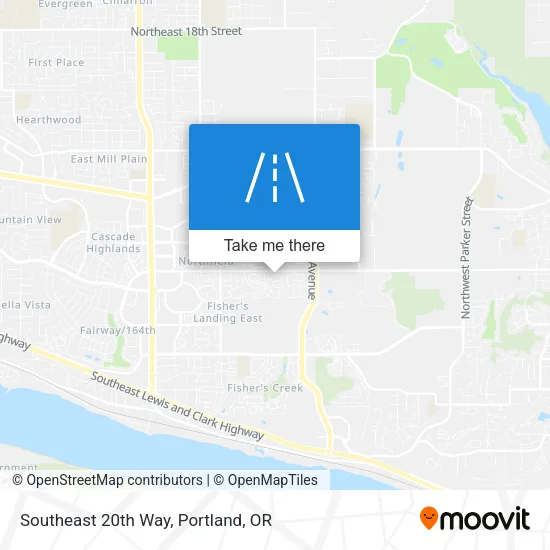 Southeast 20th Way map