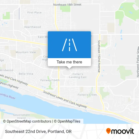 Southeast 22nd Drive map