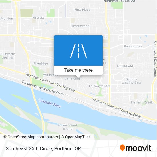 Southeast 25th Circle map