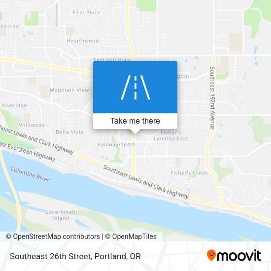 Southeast 26th Street map