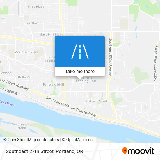Southeast 27th Street map