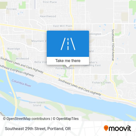 Southeast 29th Street map