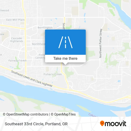 Southeast 33rd Circle map
