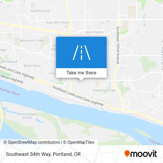 Southeast 34th Way map