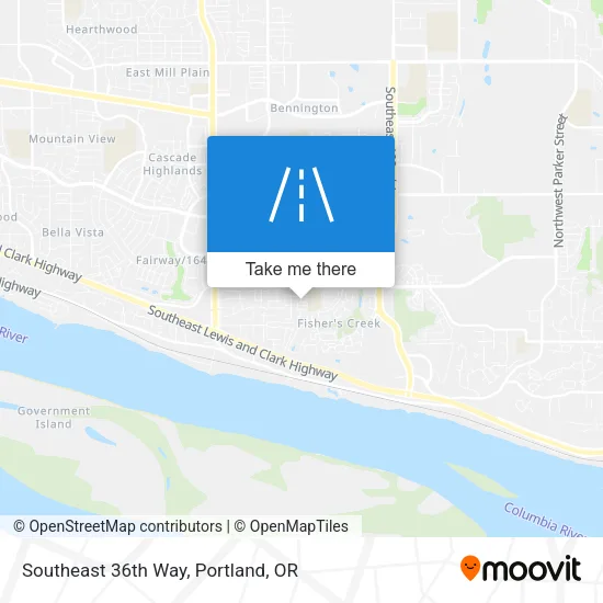 Southeast 36th Way map