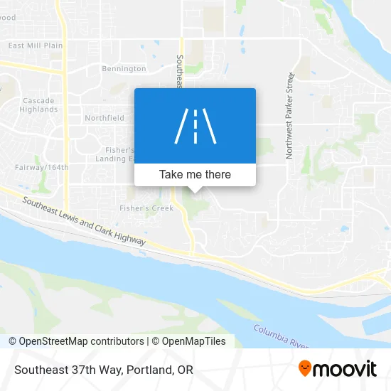 Southeast 37th Way map