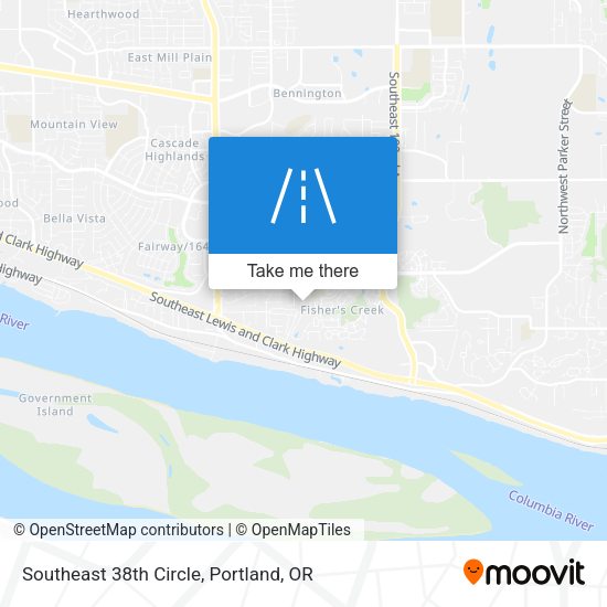 Southeast 38th Circle map