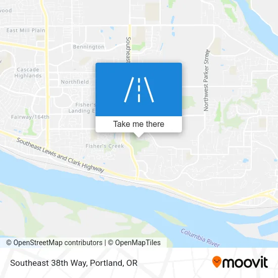 Southeast 38th Way map