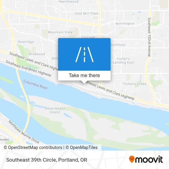 Southeast 39th Circle map