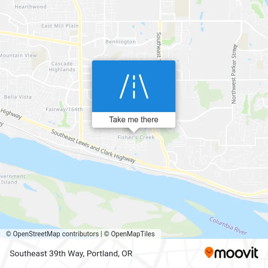 Southeast 39th Way map